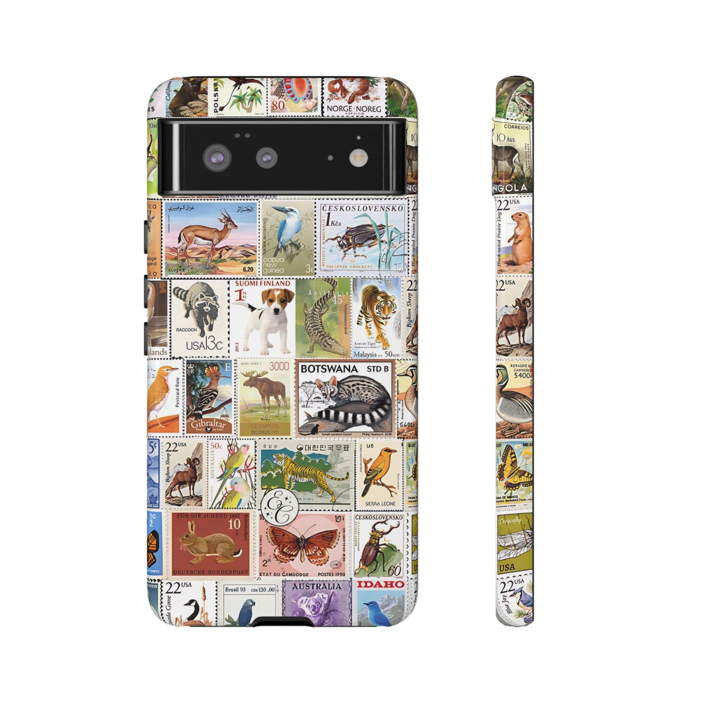 Wildlife Stamp Collage Tough Phone Case