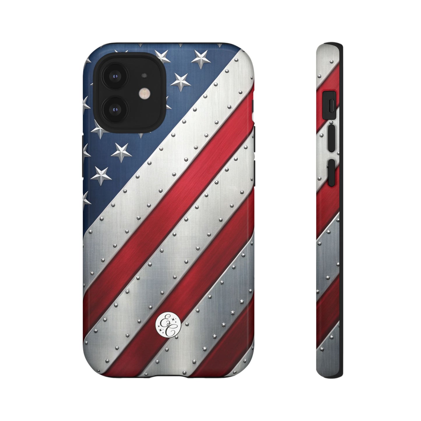 Metallic American Flag Tough Phone Case