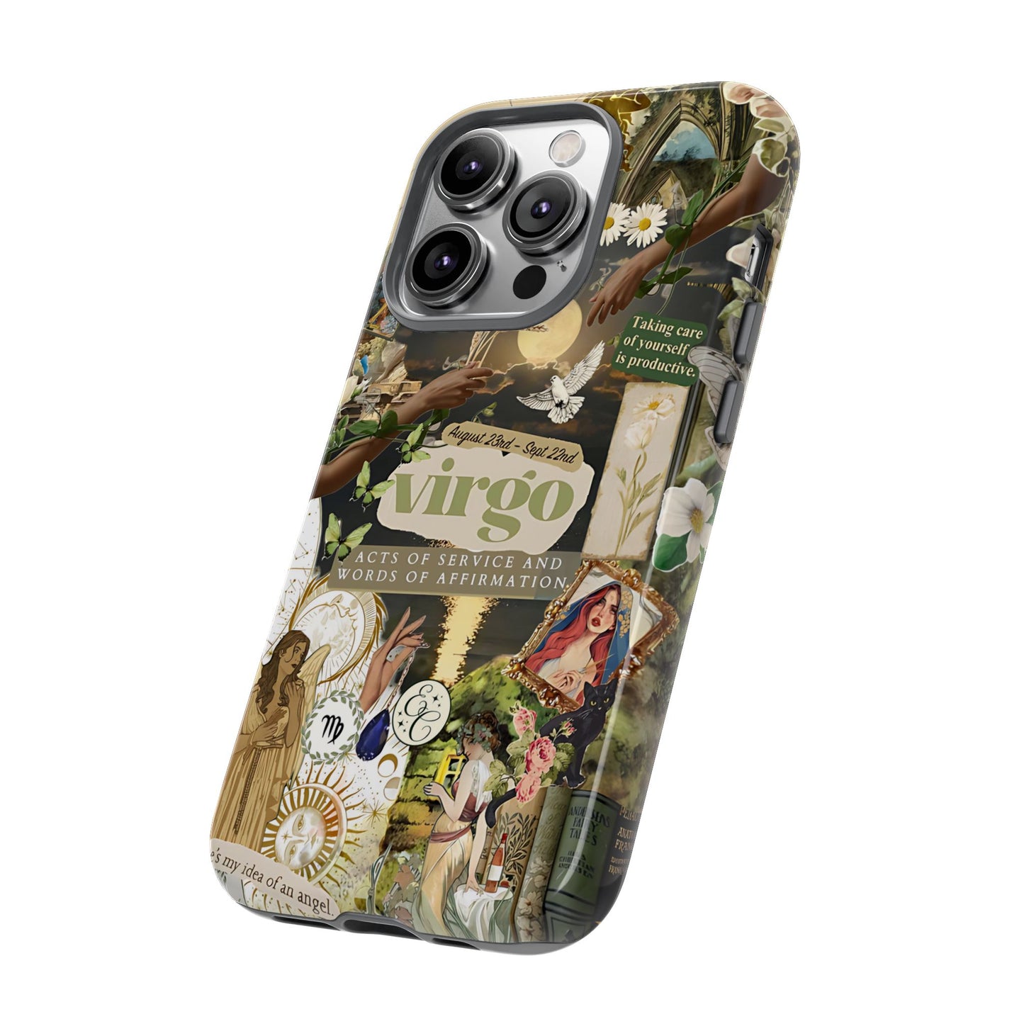 Virgo Vintage Zodiac Collage Tough Phone Case