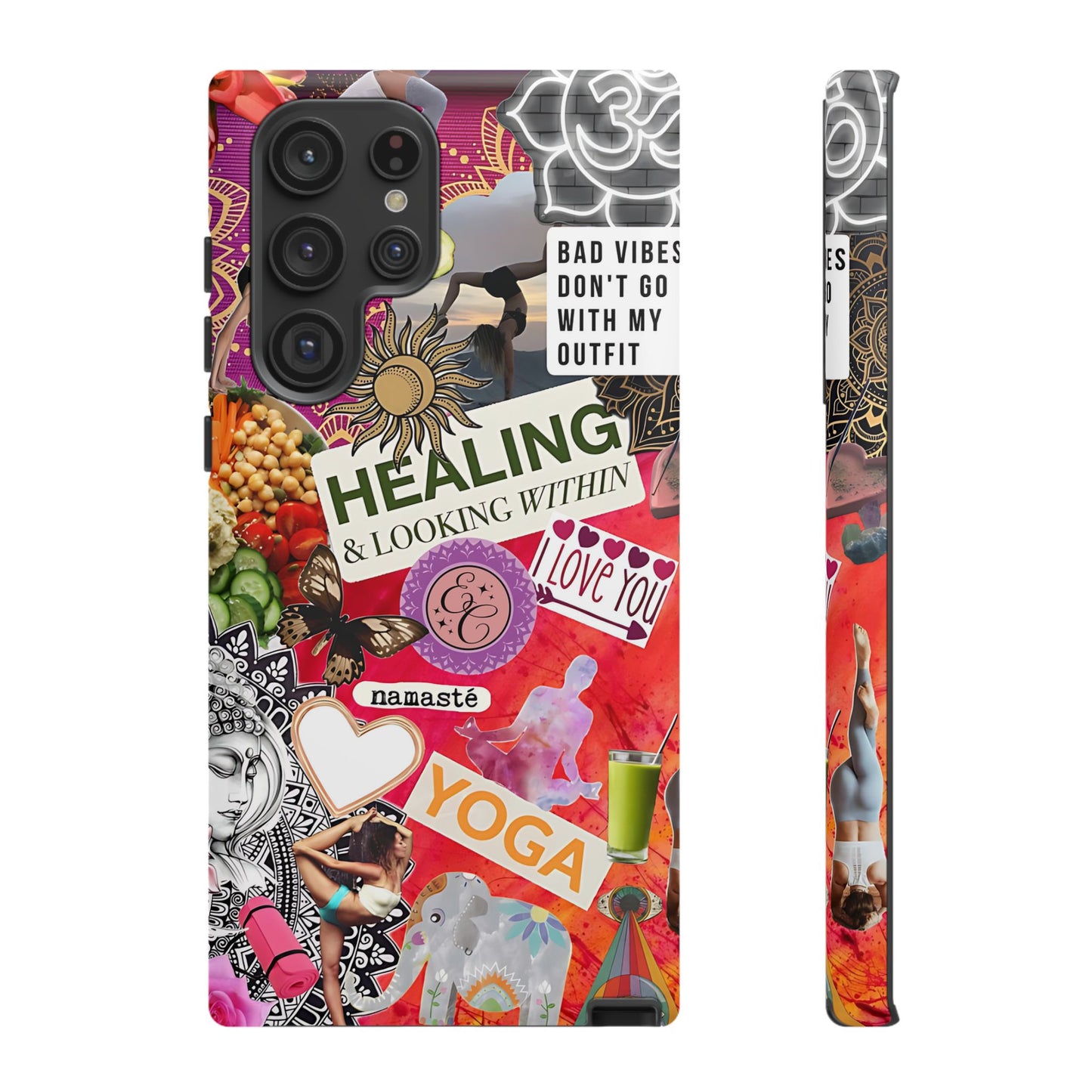 Yoga and Meditation Collage Tough Phone Case