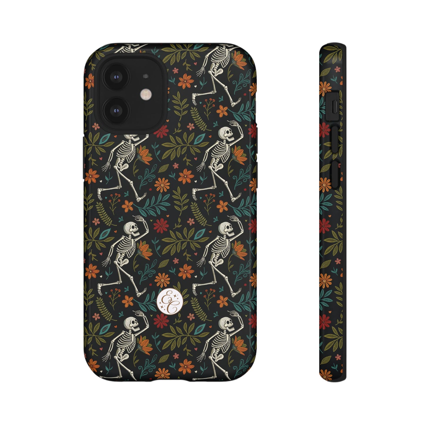 Halloween Boho Skeleton Pattern Tough Phone Case