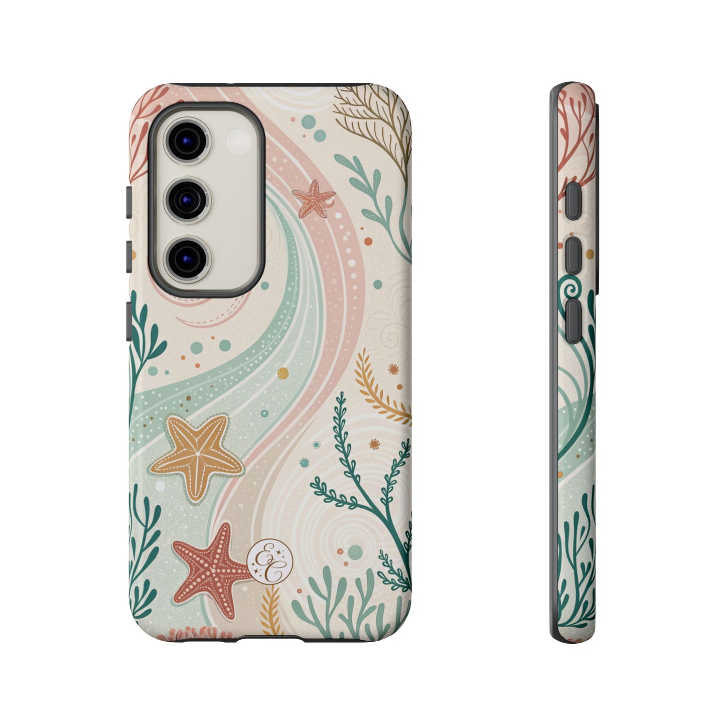 Pink Ocean Boho Doodle Tough Phone Case