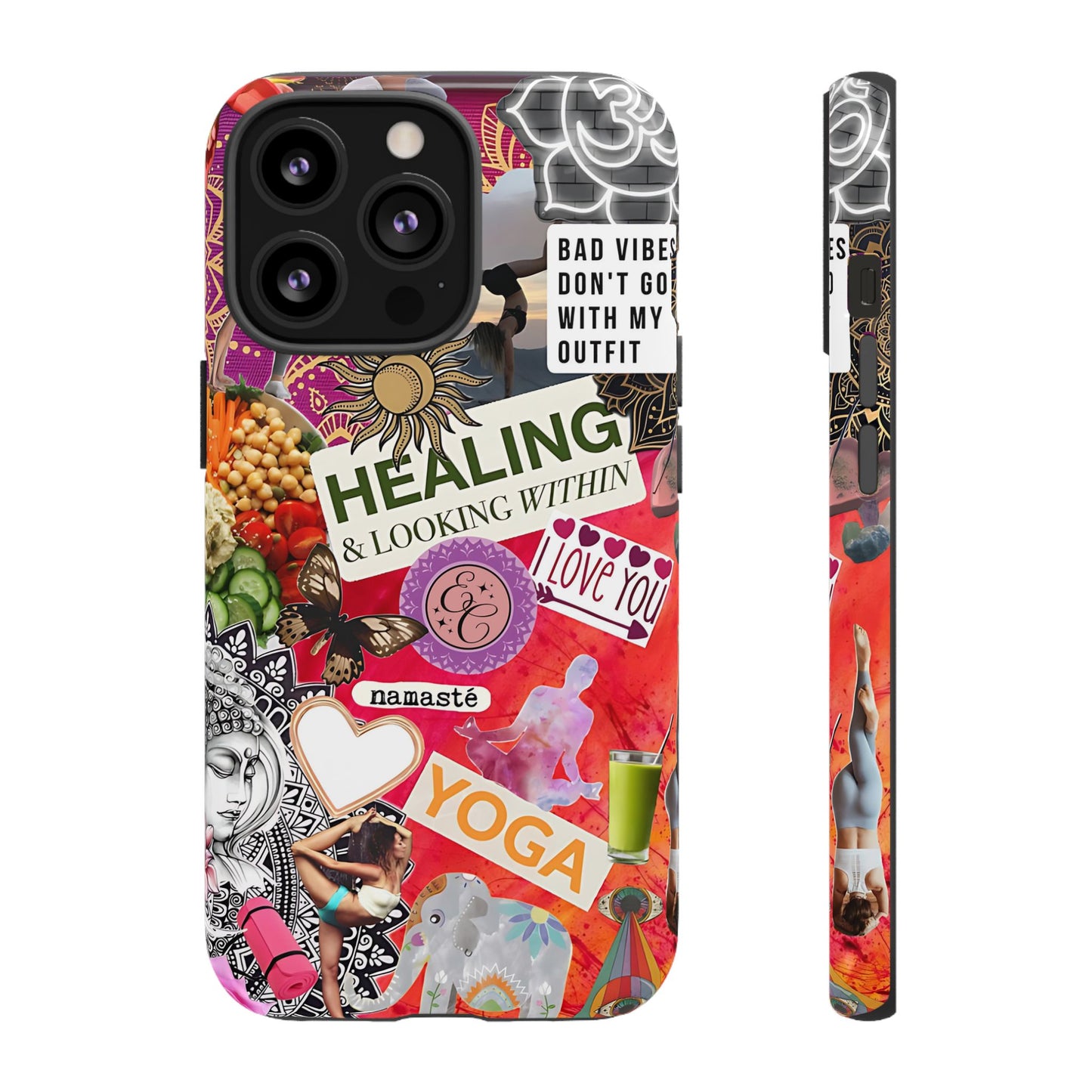 Yoga and Meditation Collage Tough Phone Case
