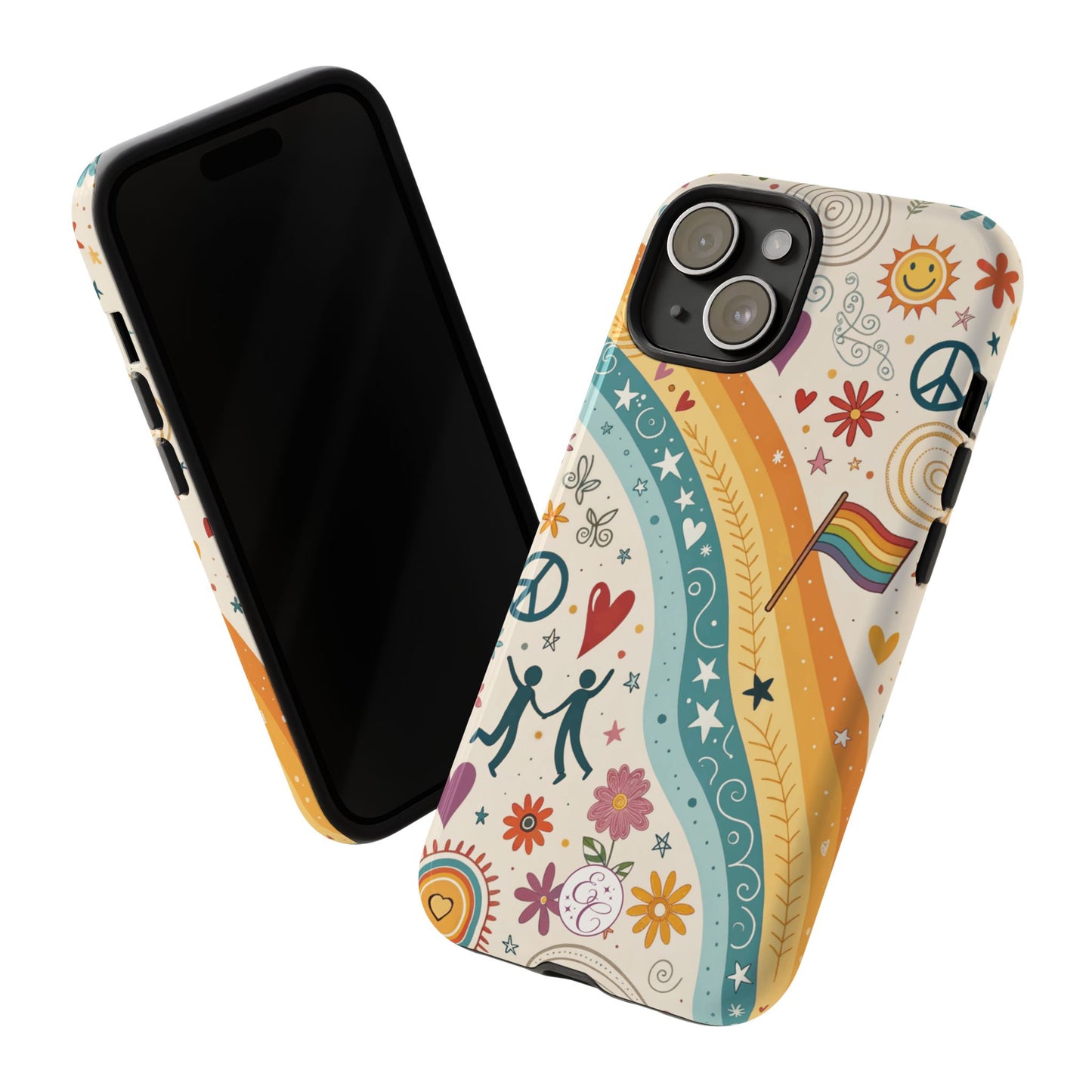 LGTBQ+ Pride Boho Doodle Tough Phone Case
