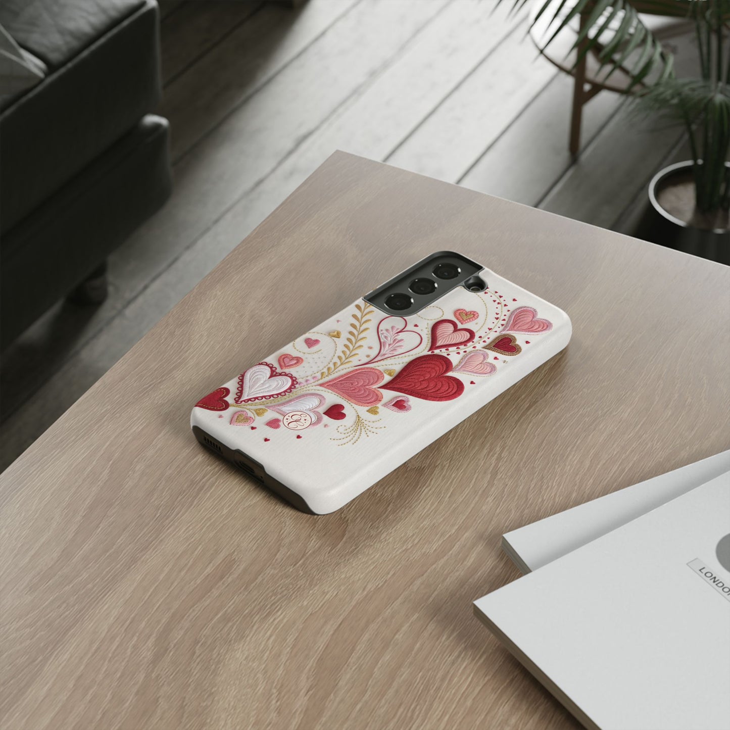Hearts Pattern Tough Phone Case