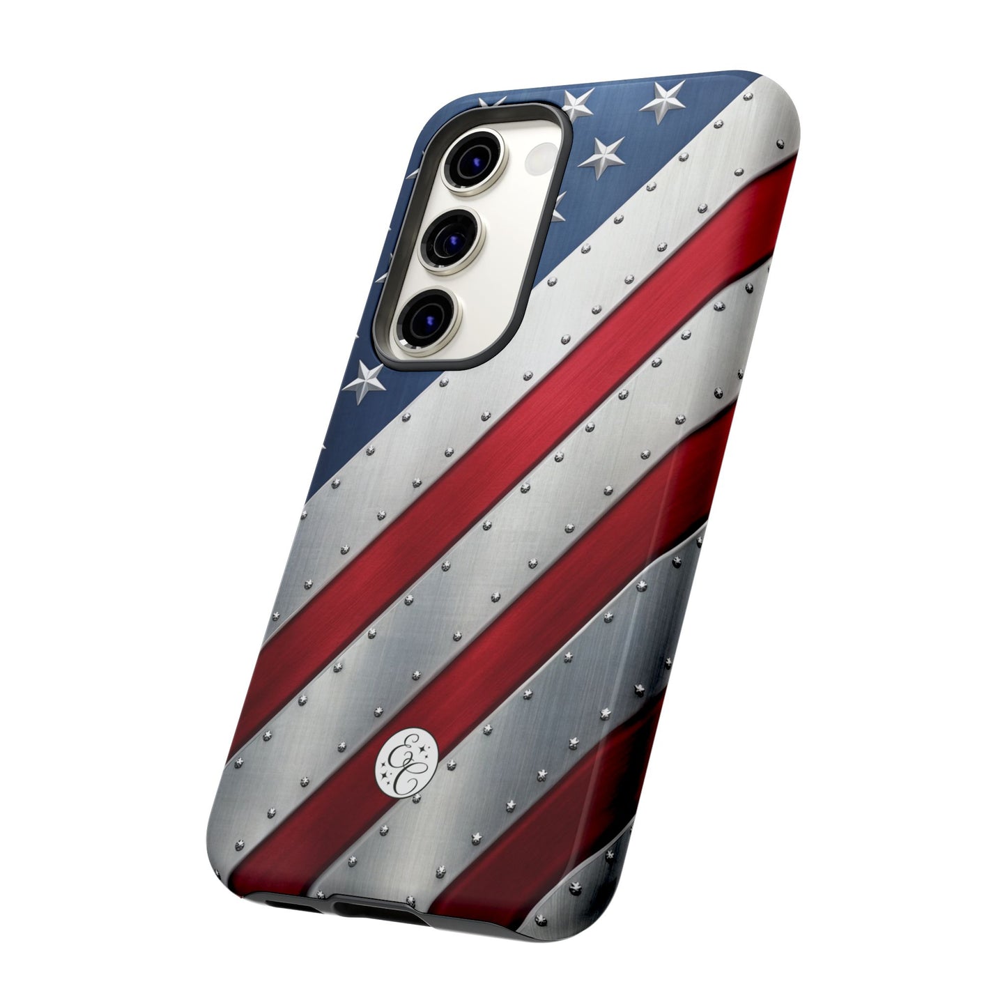 Metallic American Flag Tough Phone Case