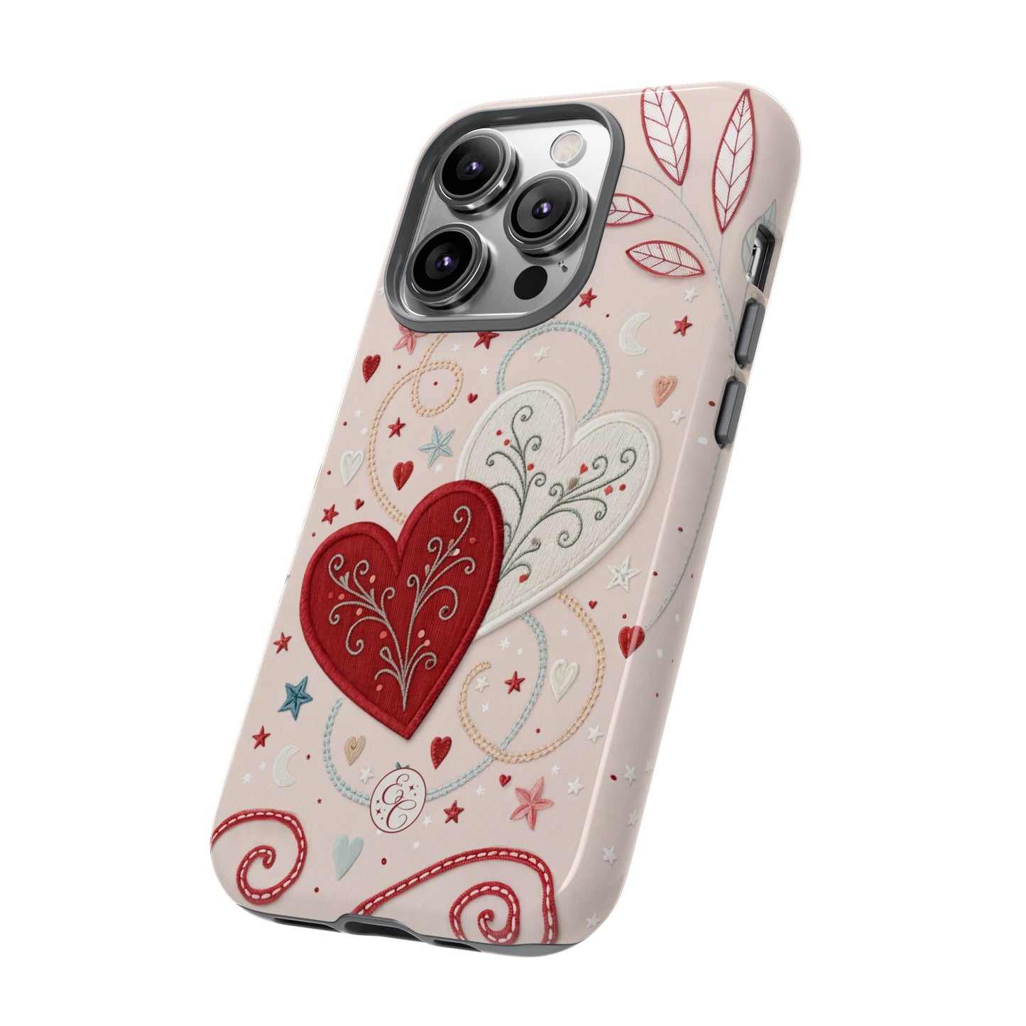 Interlinked Hearts Design Tough Phone Case