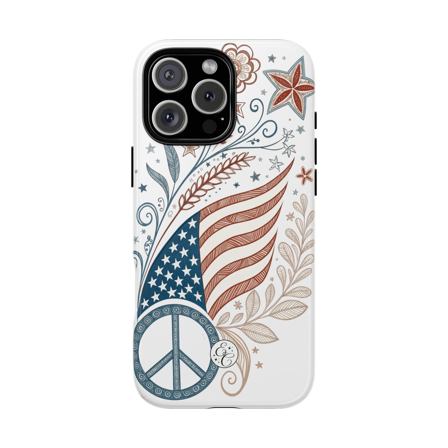 Boho American Flag Tough Phone Case