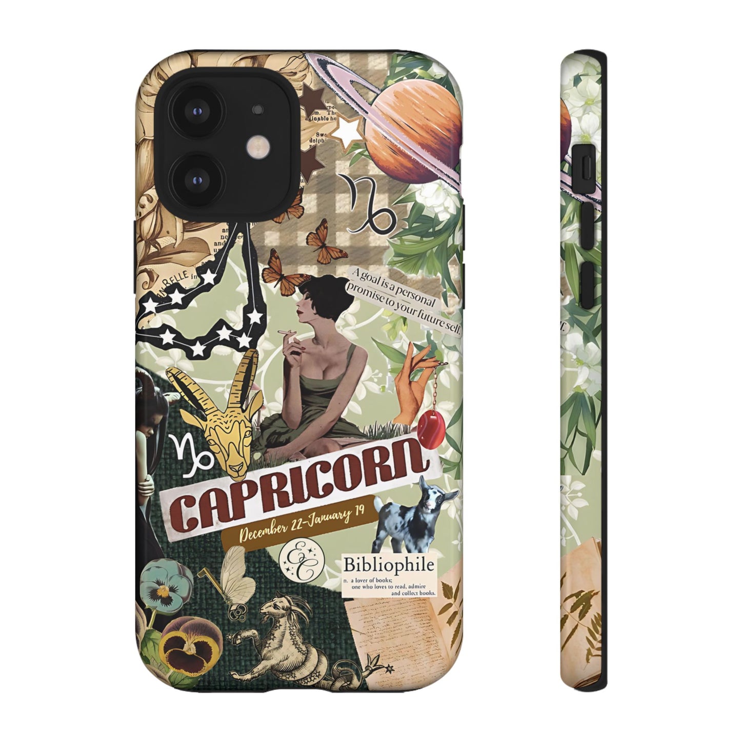 Capricorn Retro Zodiac Collage Tough Phone Case