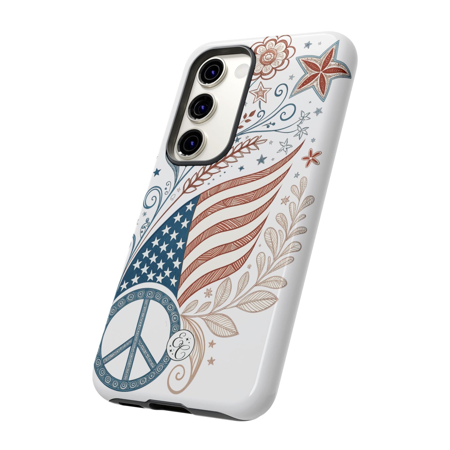 Boho American Flag Tough Phone Case