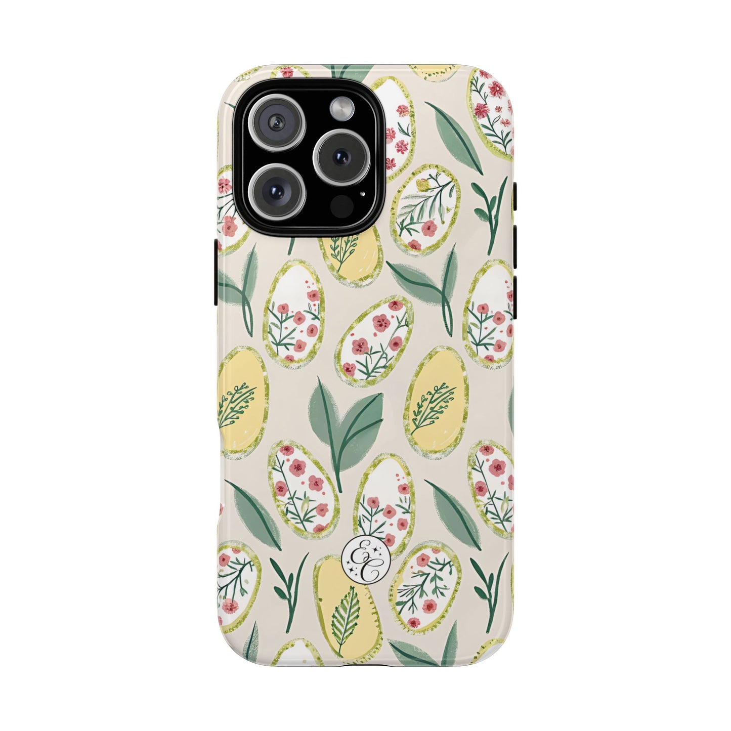 Floral Easter Egg Pattern Tough Phone Case