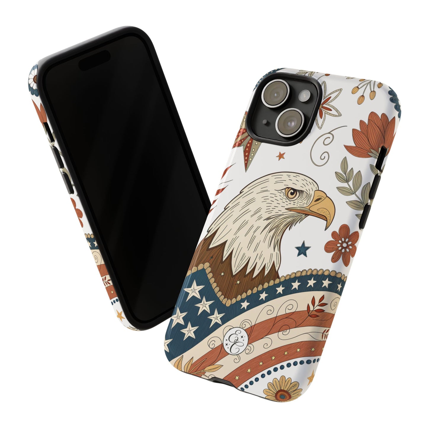 Boho Patriotic Eagle Tough Phone Case