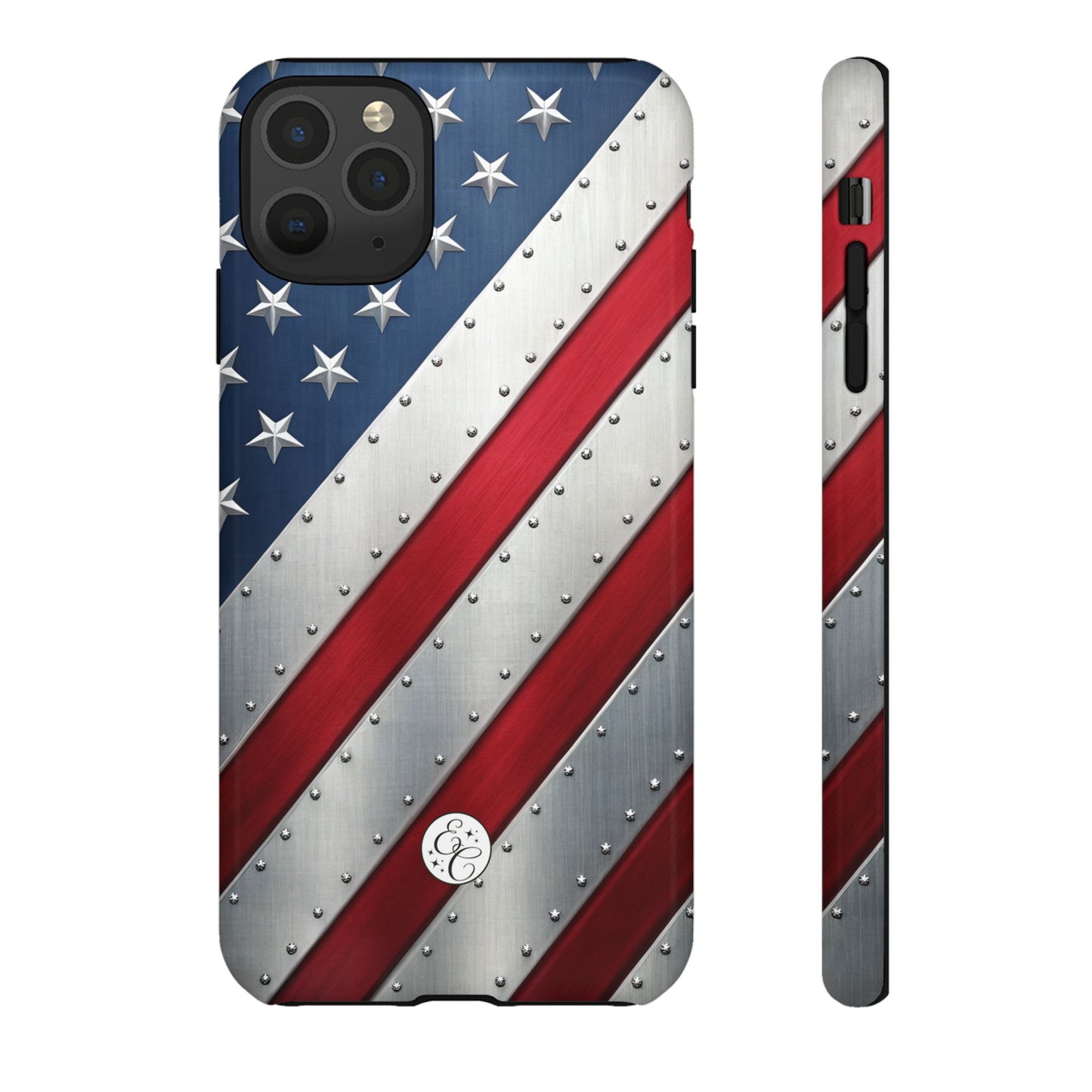 Metallic American Flag Tough Phone Case