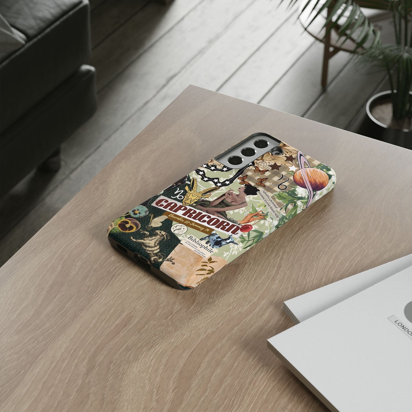 Capricorn Retro Zodiac Collage Tough Phone Case