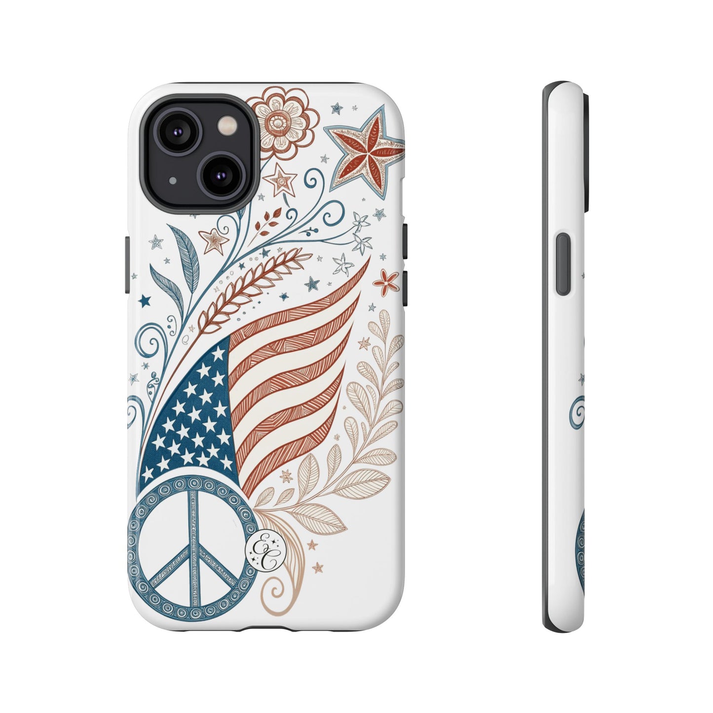 Boho American Flag Tough Phone Case