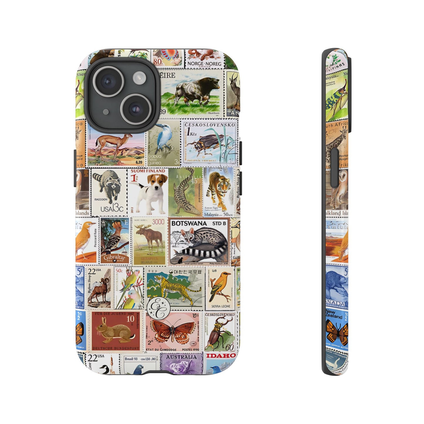 Wildlife Stamp Collage Tough Phone Case