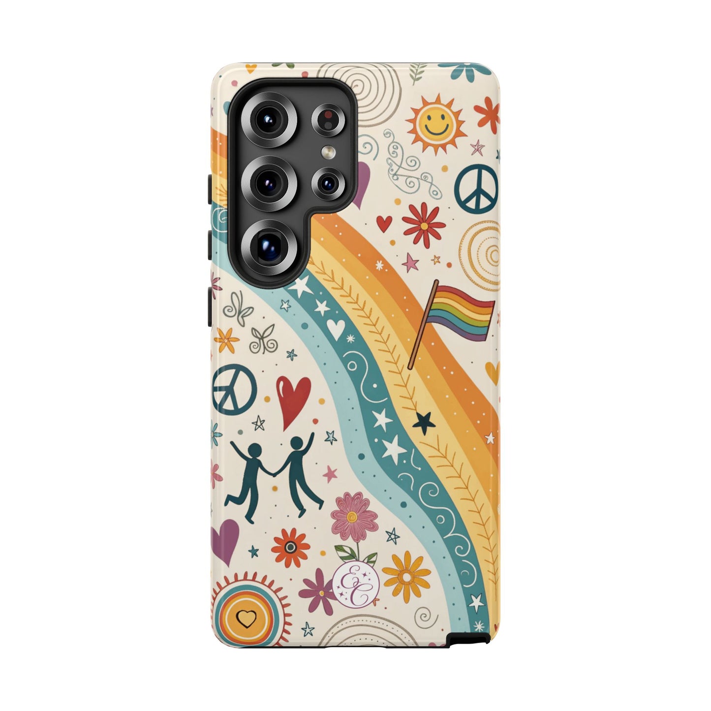 LGTBQ+ Pride Boho Doodle Tough Phone Case