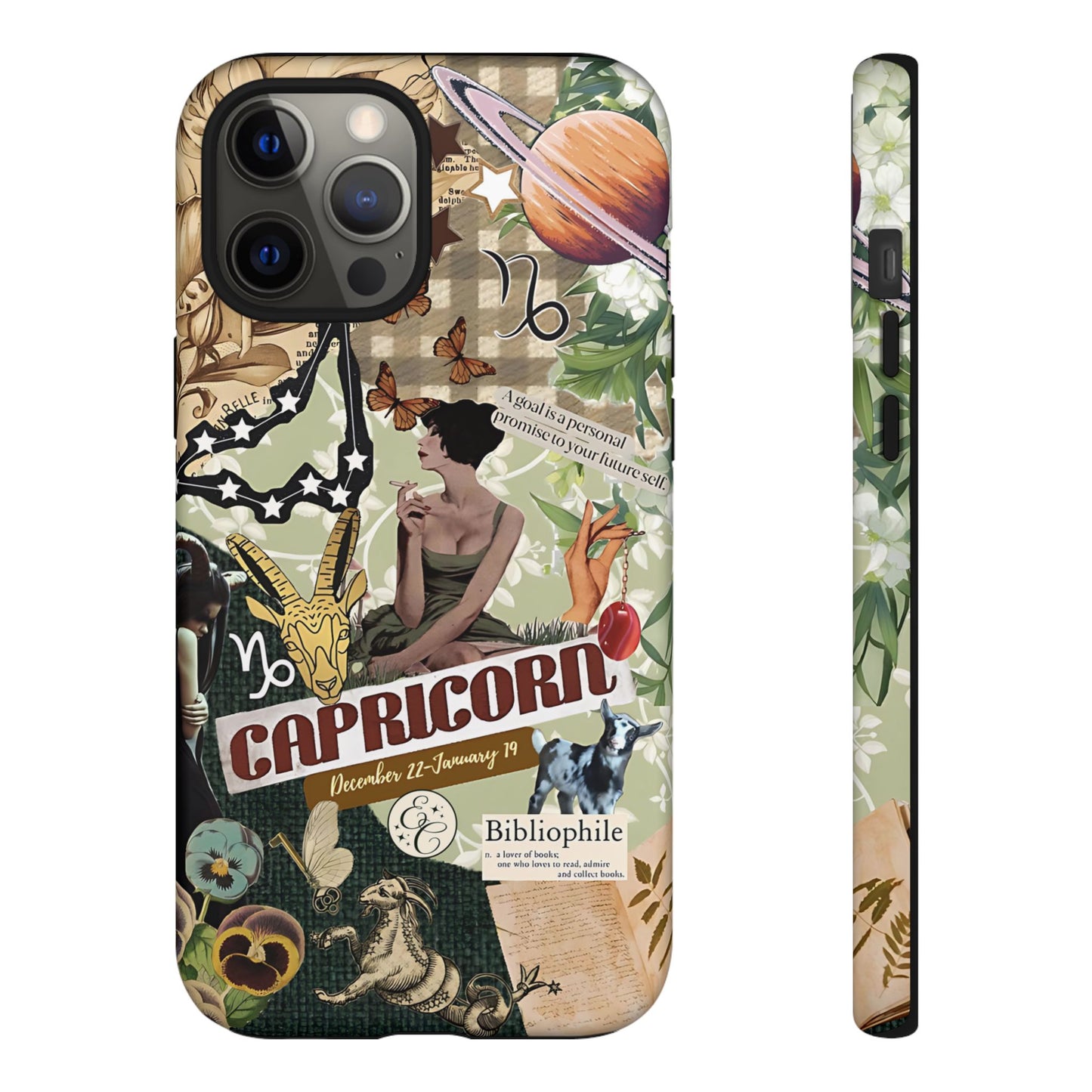 Capricorn Retro Zodiac Collage Tough Phone Case
