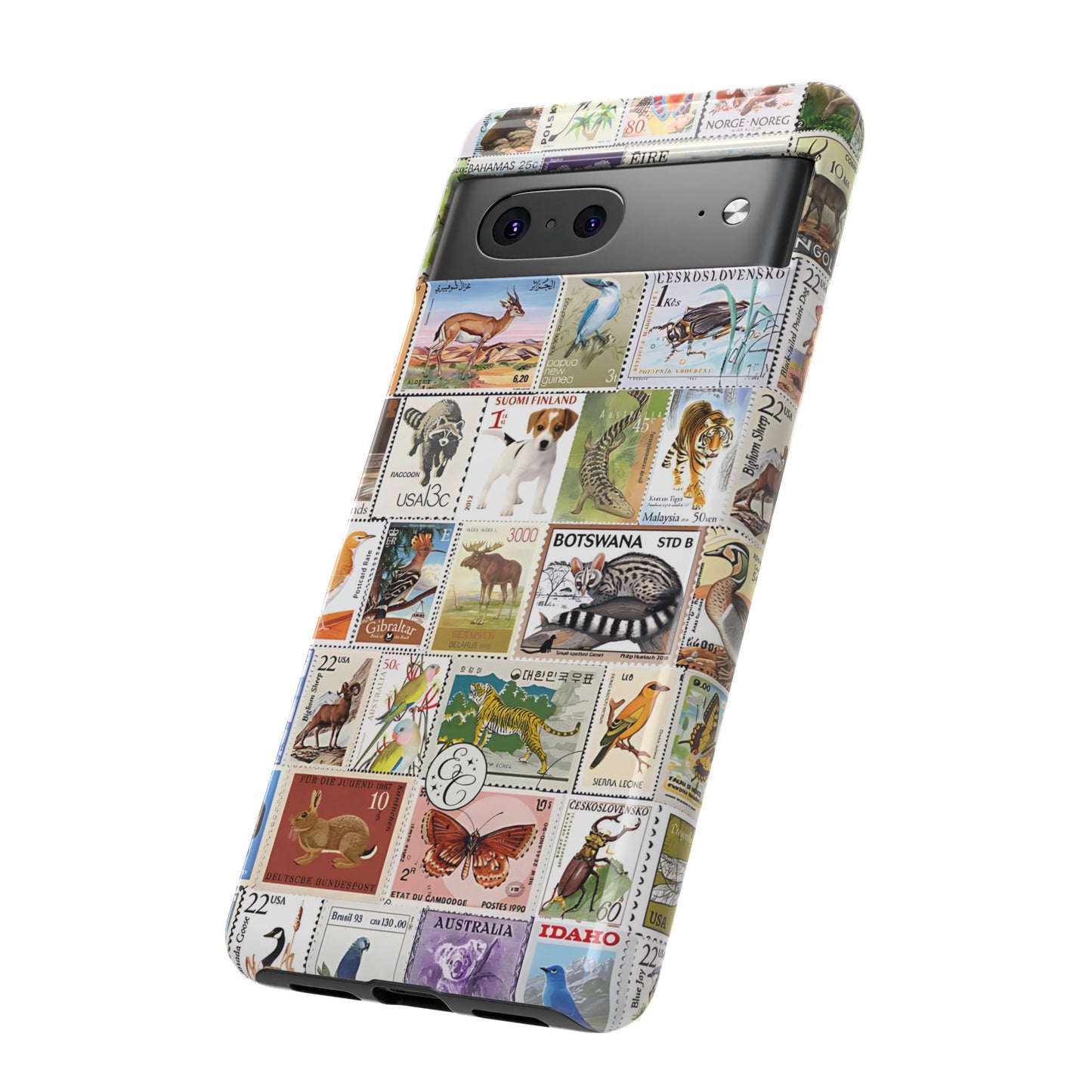 Wildlife Stamp Collage Tough Phone Case