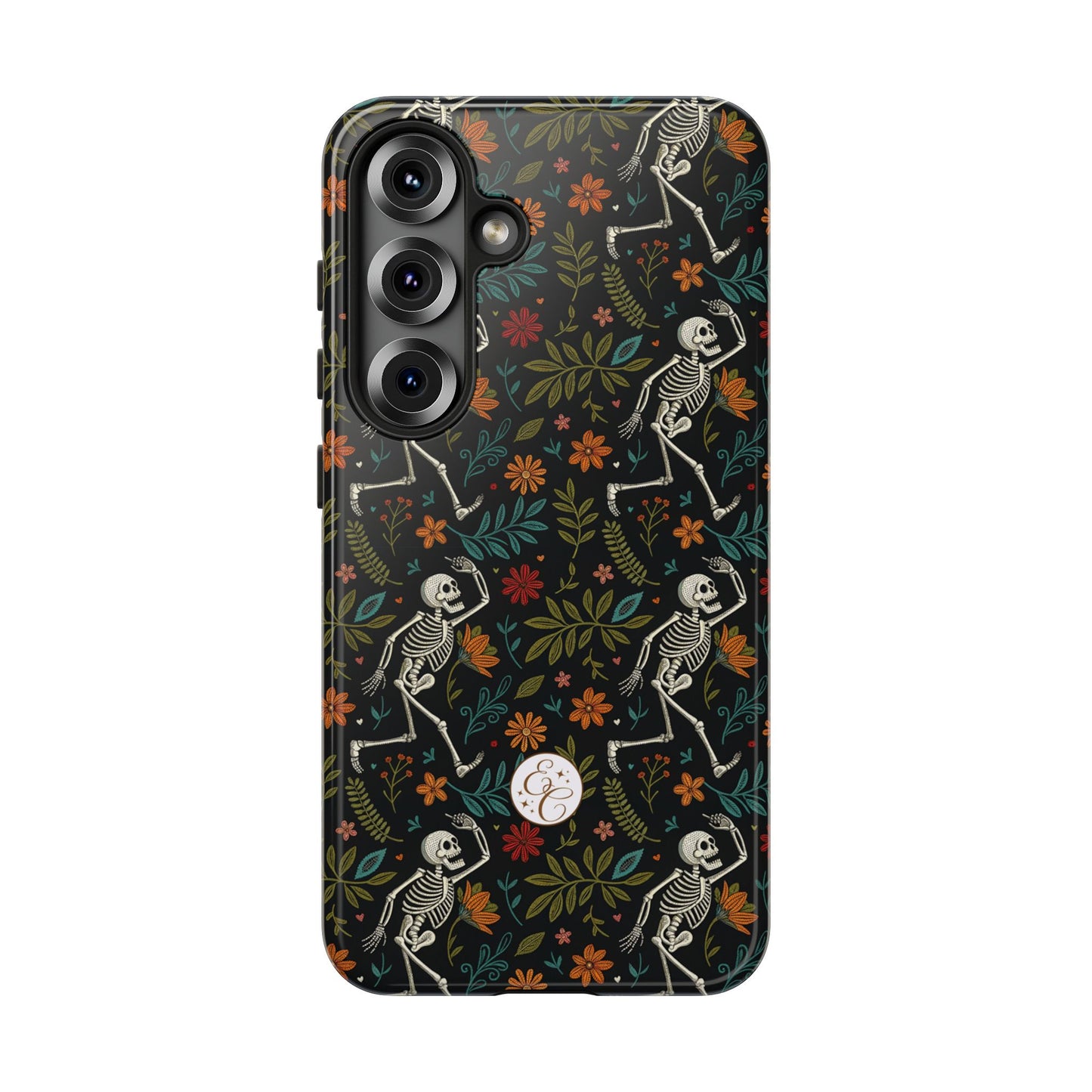 Halloween Boho Skeleton Pattern Tough Phone Case
