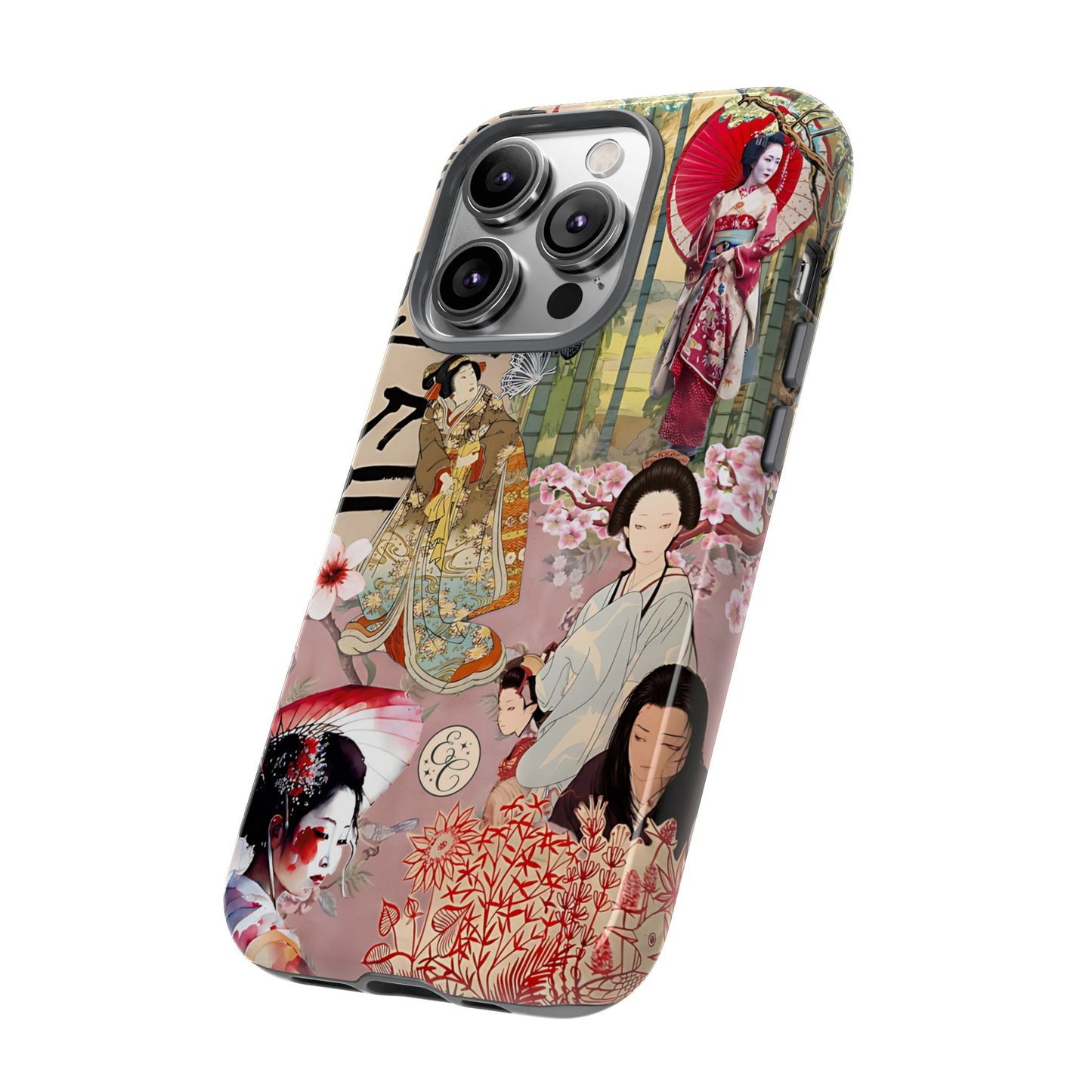 Japanese Geisha Collage Tough Phone Case