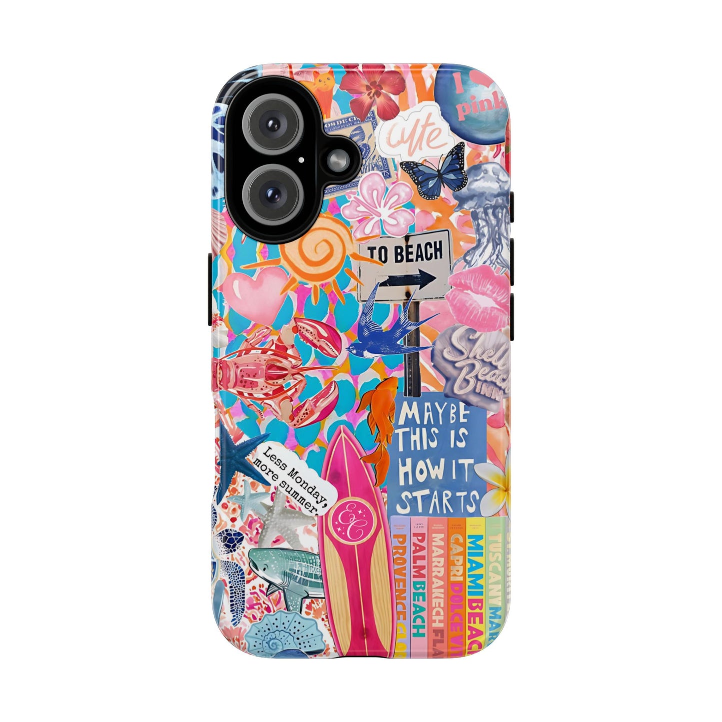 Colorful Beach Collage Tough Phone Case