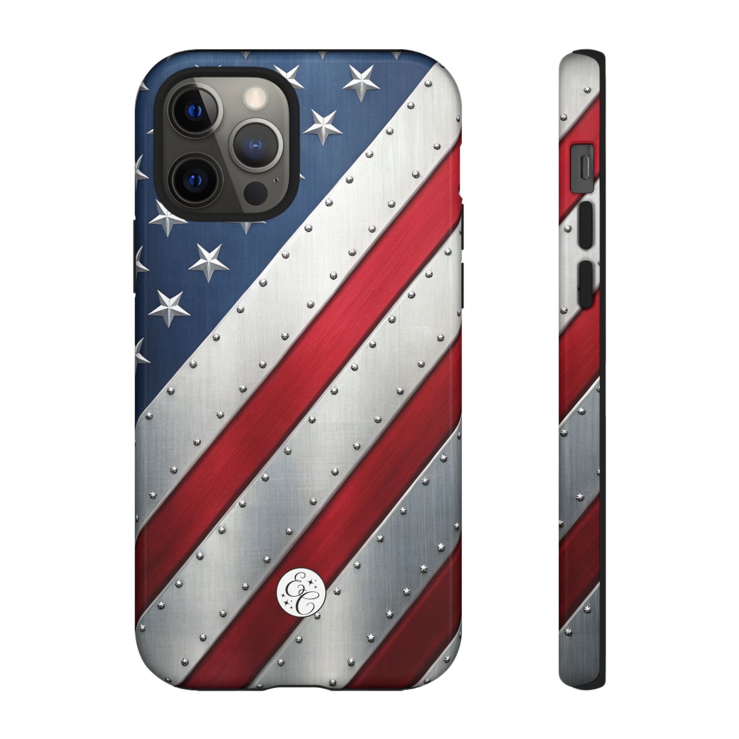Metallic American Flag Tough Phone Case
