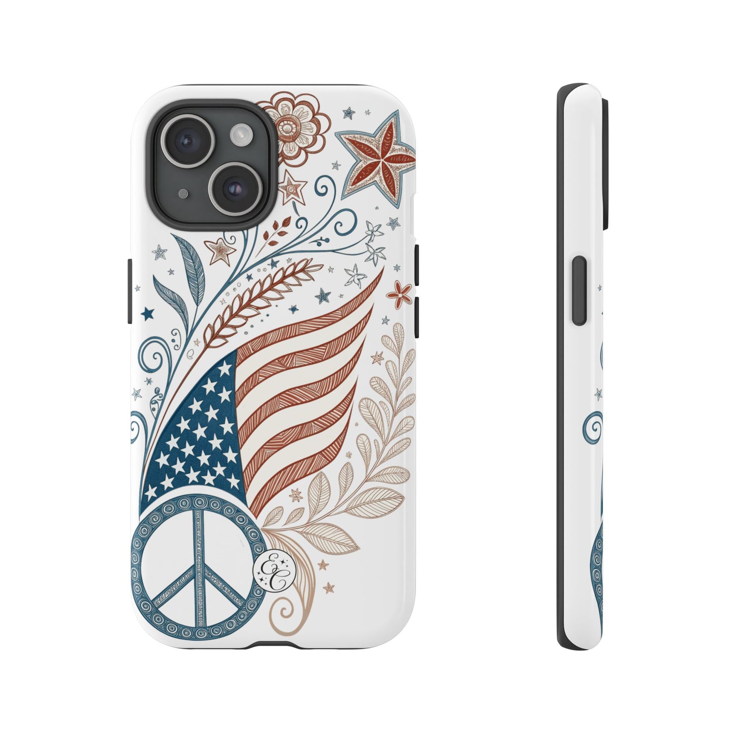 Boho American Flag Tough Phone Case