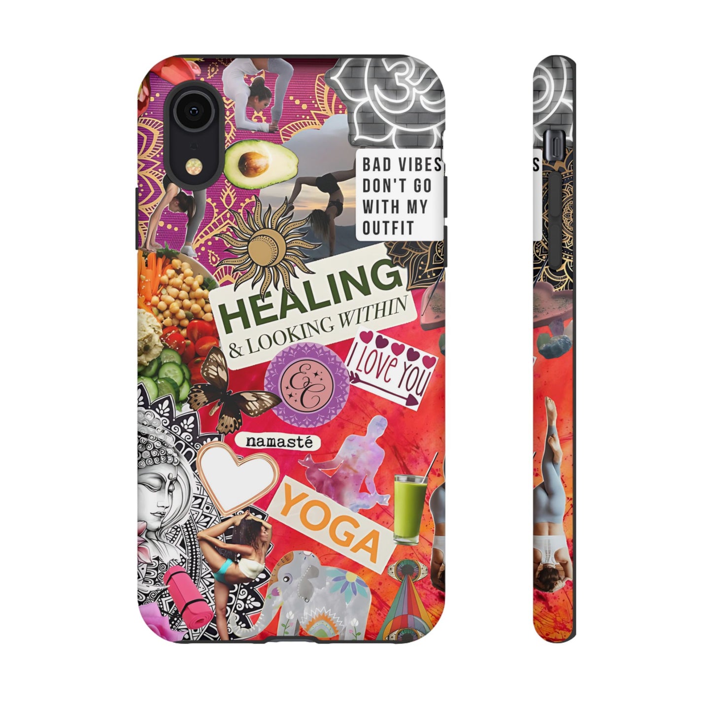 Yoga and Meditation Collage Tough Phone Case