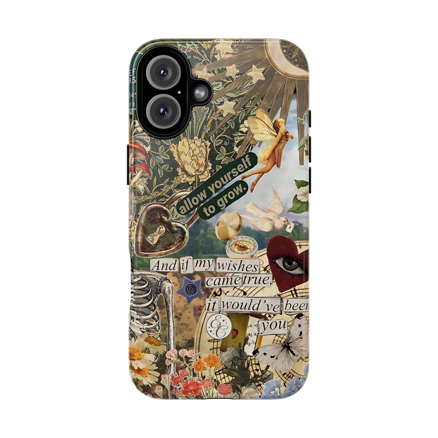 Vintage Cottage Collage Tough Phone Case
