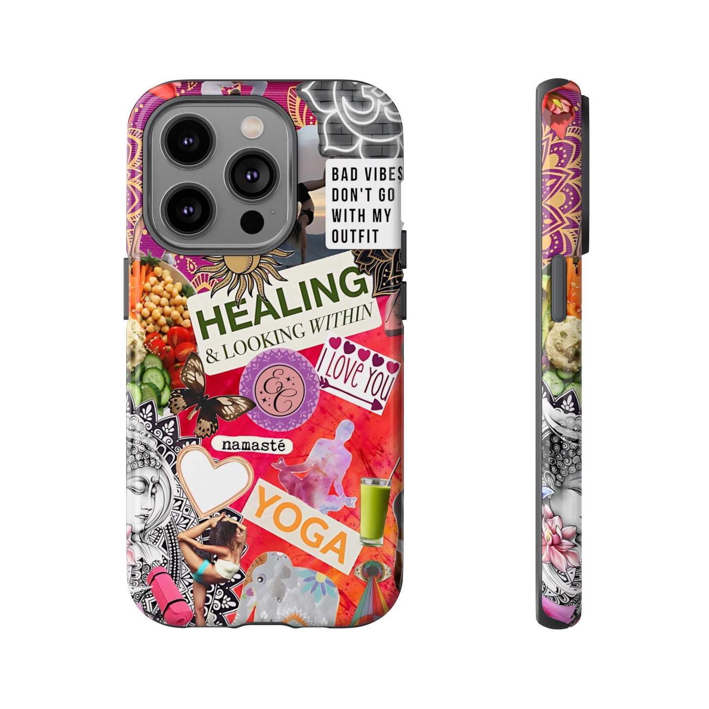 Yoga and Meditation Collage Tough Phone Case
