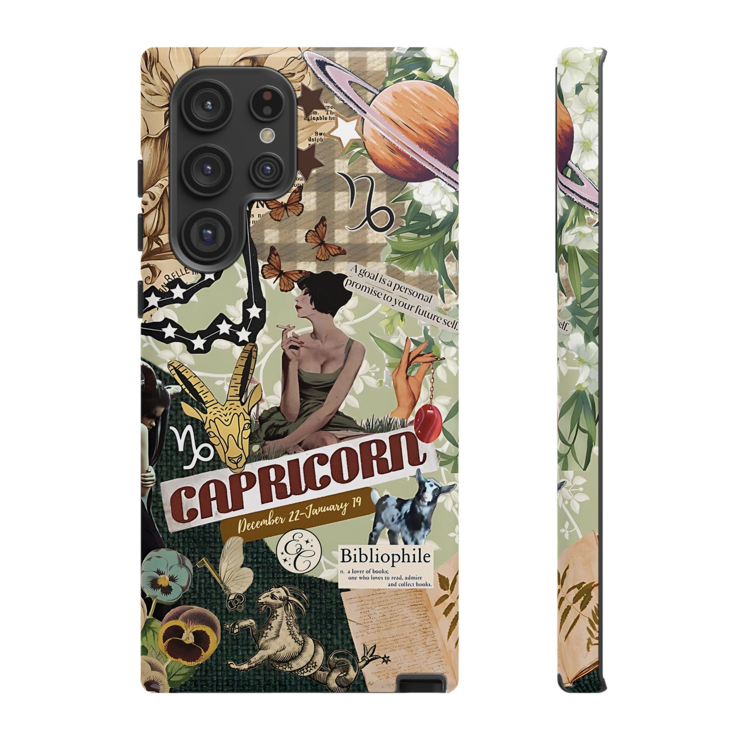Capricorn Retro Zodiac Collage Tough Phone Case