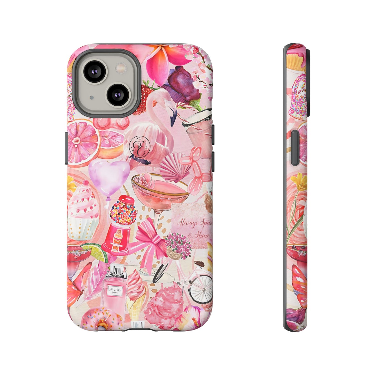 Pink Collage Tough Phone Case