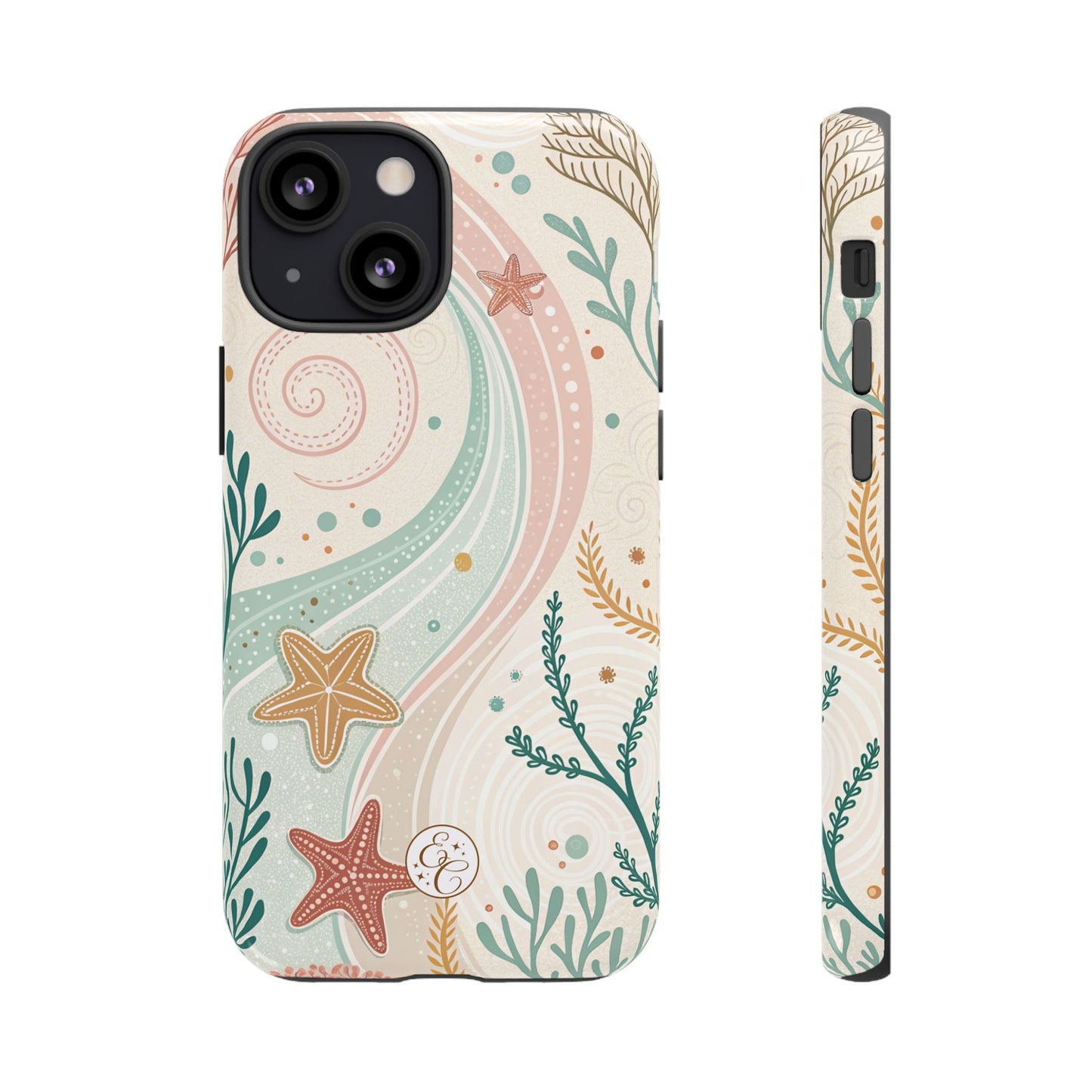 Pink Ocean Boho Doodle Tough Phone Case
