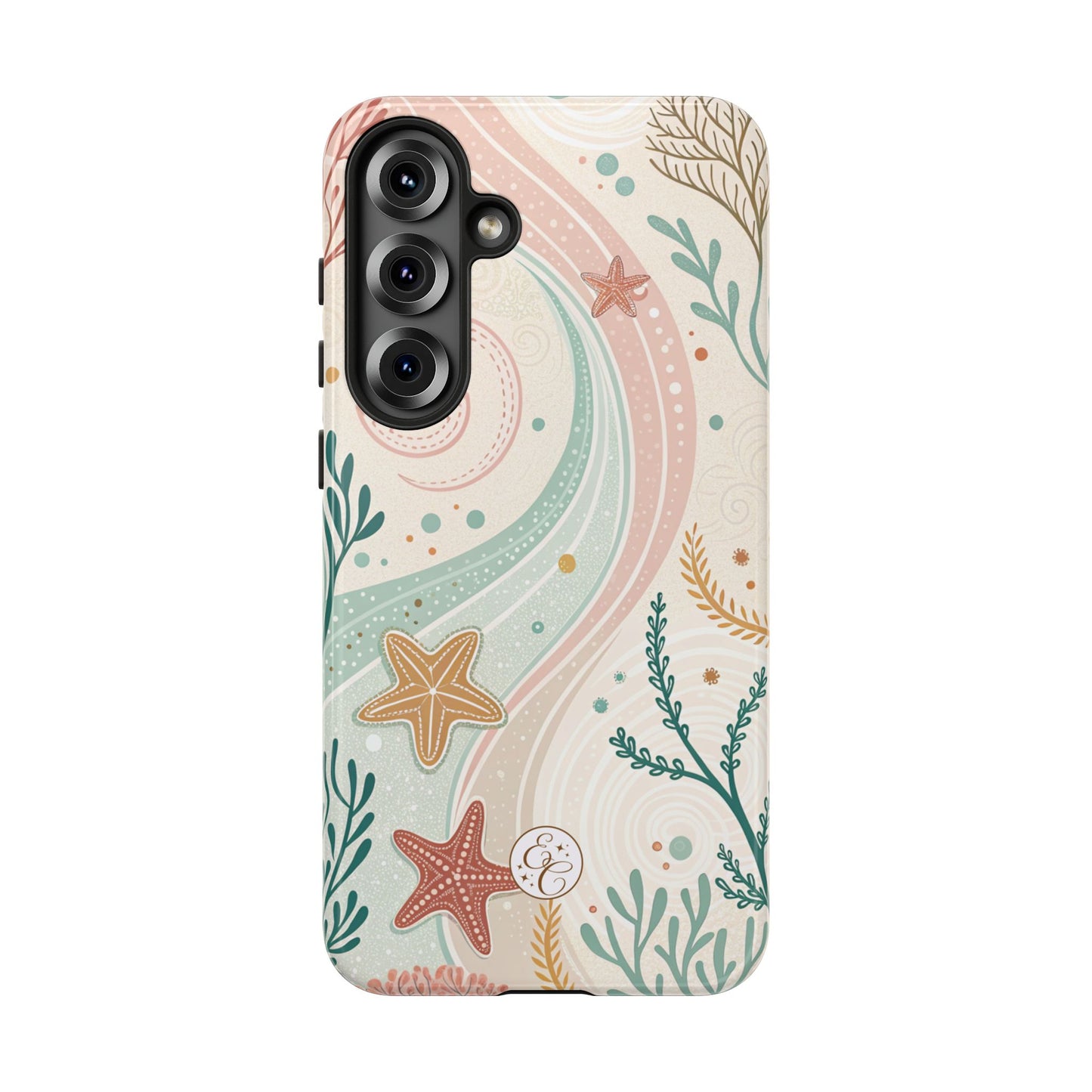 Pink Ocean Boho Doodle Tough Phone Case