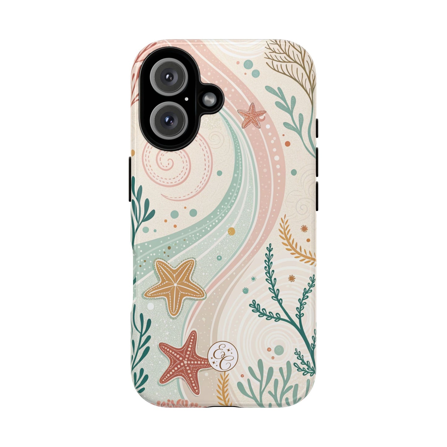 Pink Ocean Boho Doodle Tough Phone Case