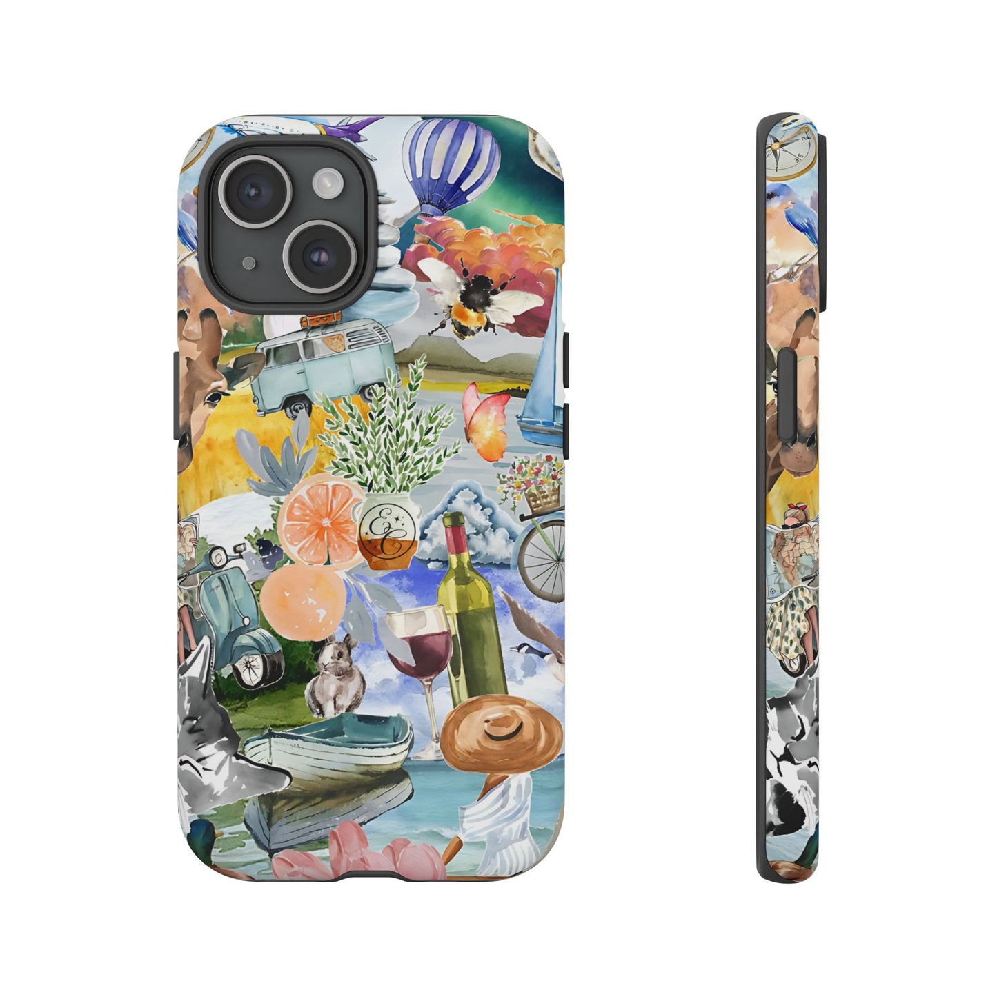 Vintage Travel Collage Tough Phone Case
