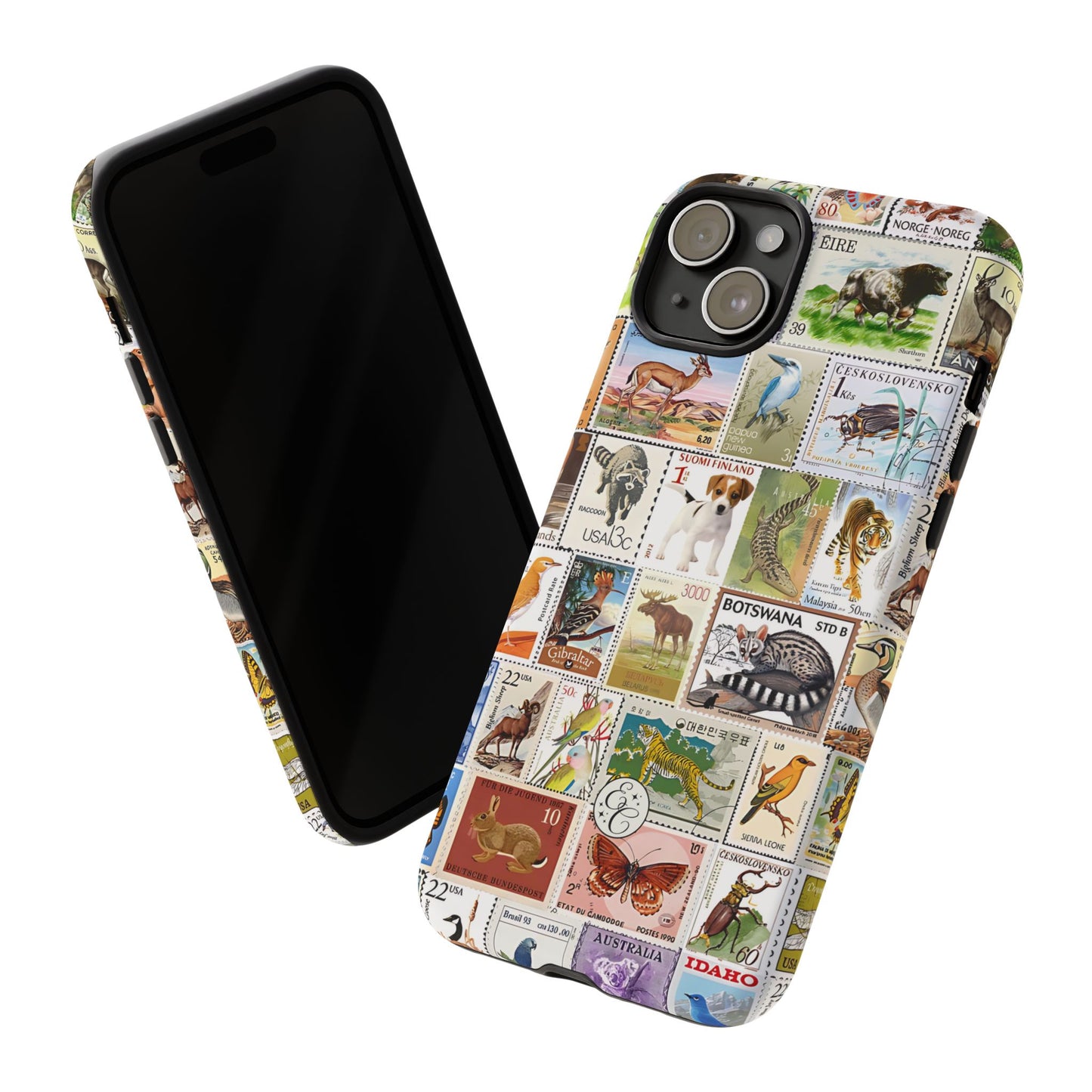 Wildlife Stamp Collage Tough Phone Case