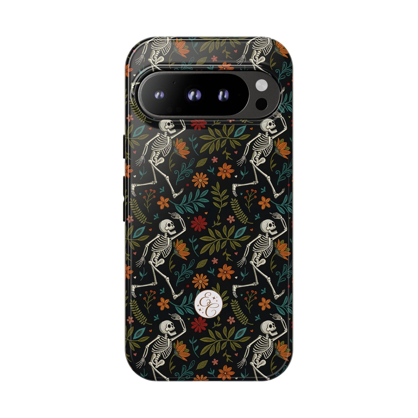 Halloween Boho Skeleton Pattern Tough Phone Case