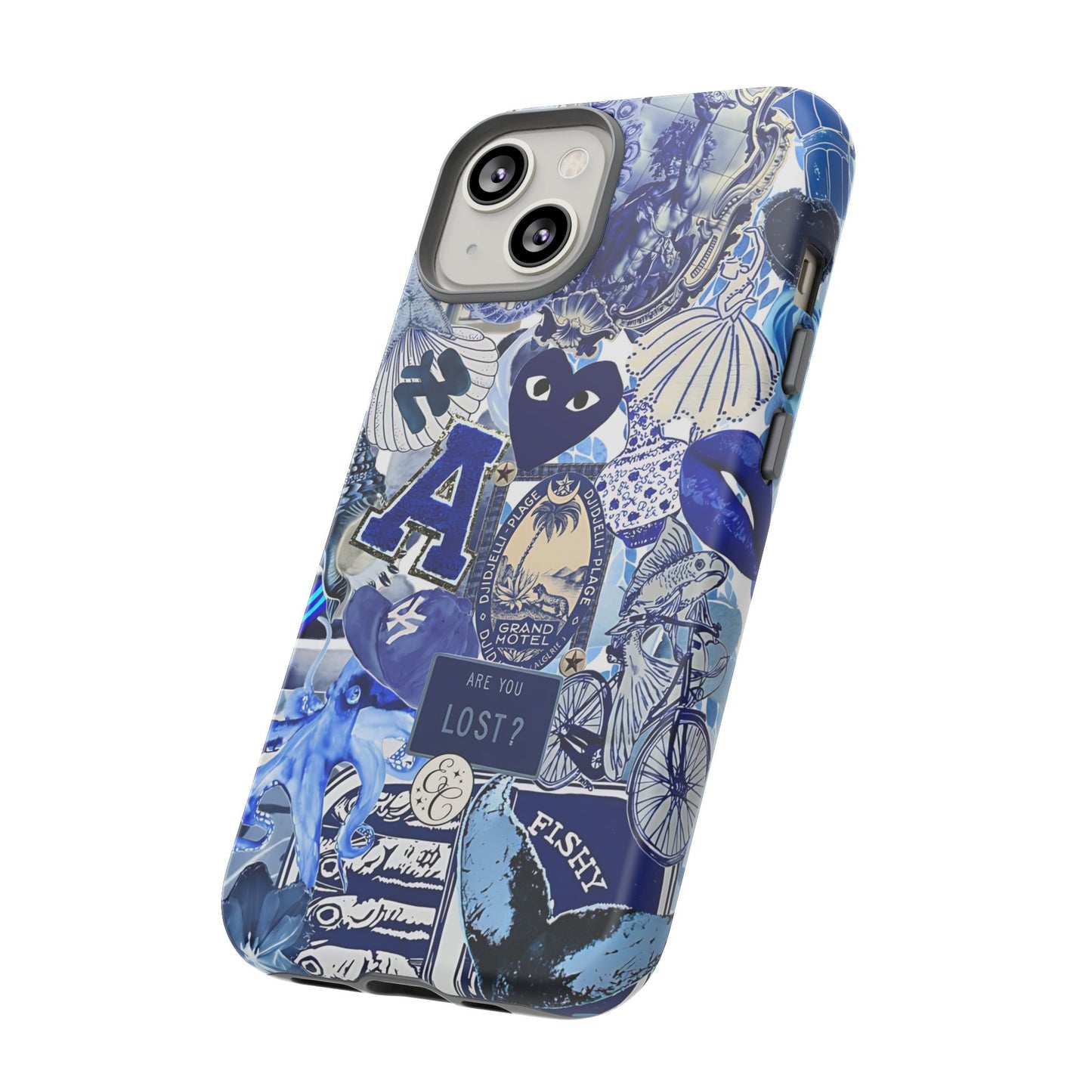 Blue Collage Tough Phone Case