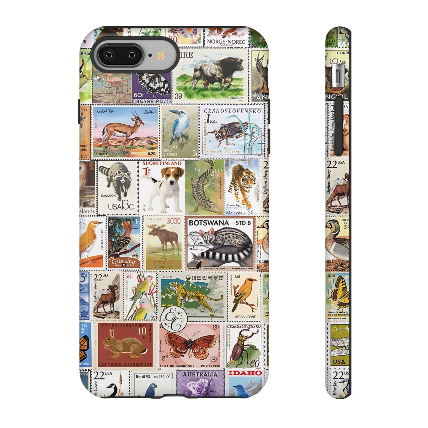 Wildlife Stamp Collage Tough Phone Case