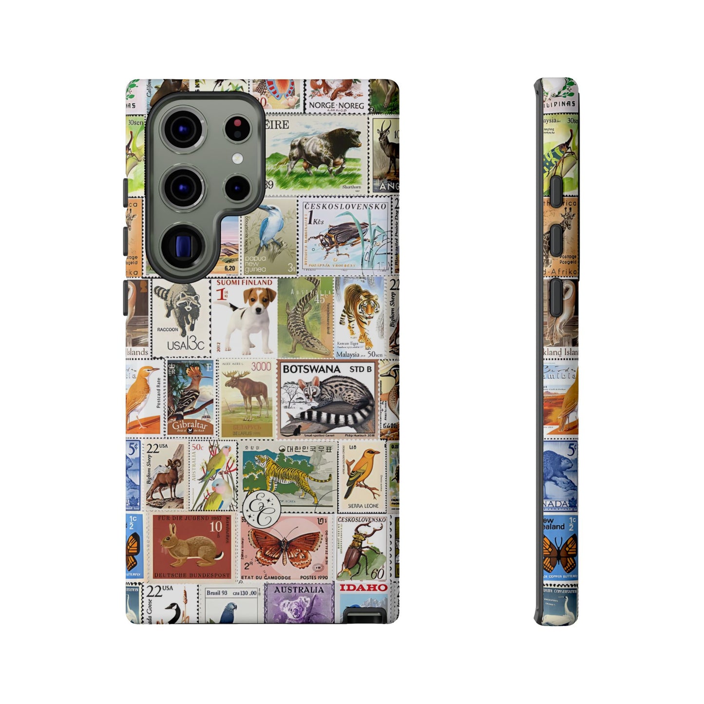 Wildlife Stamp Collage Tough Phone Case