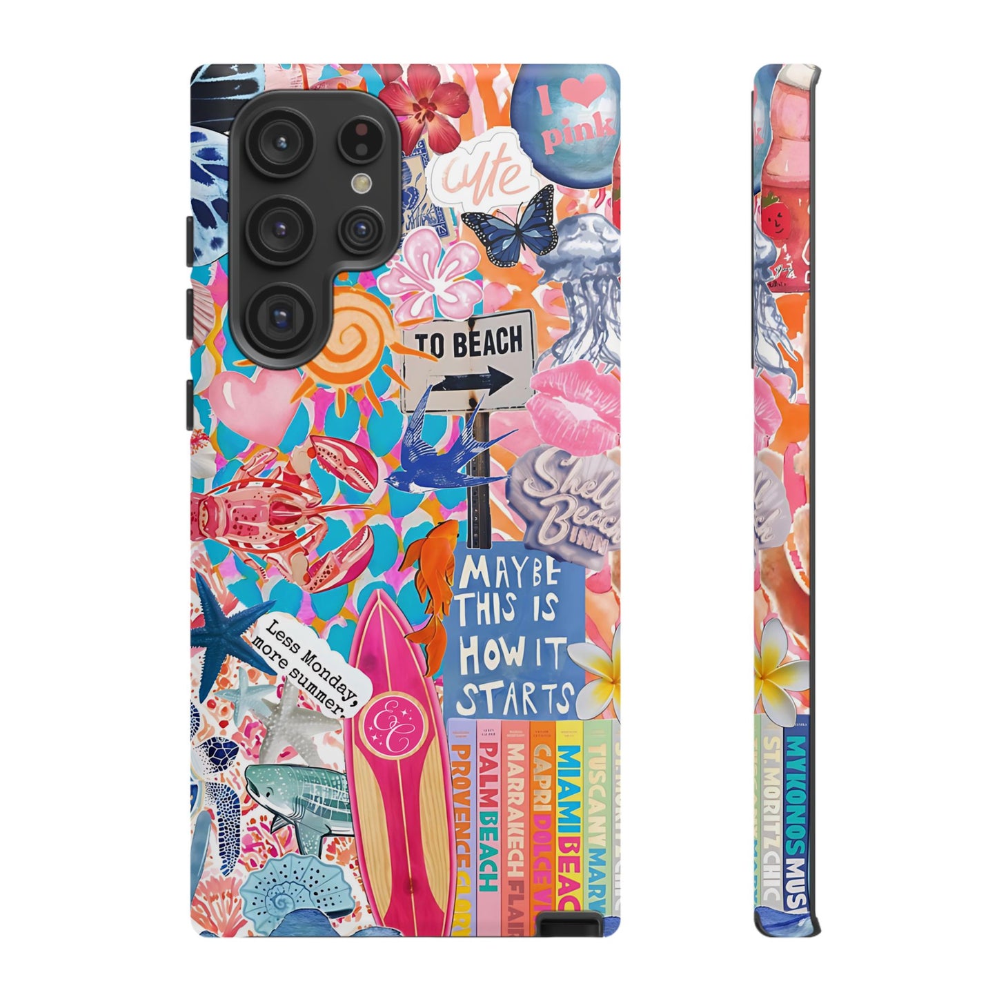 Colorful Beach Collage Tough Phone Case