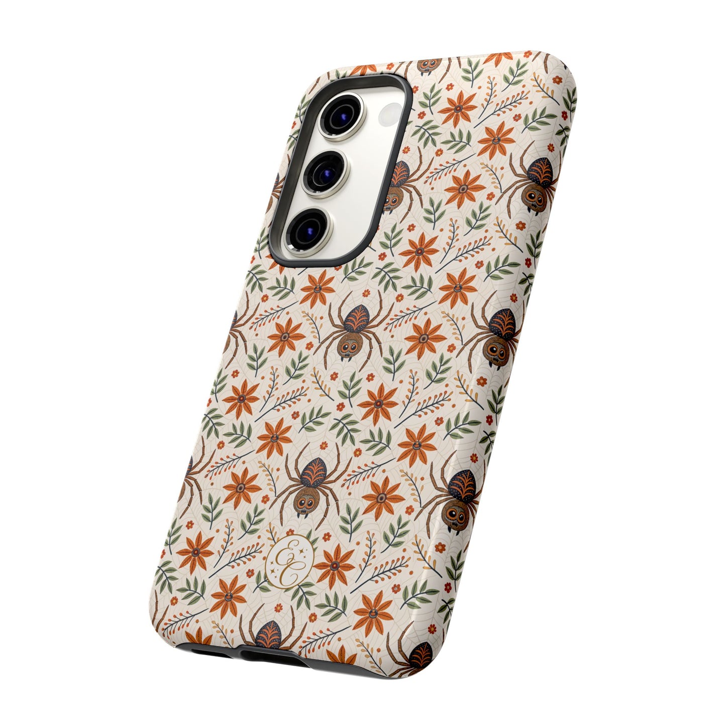 Boho Floral Spider Pattern Tough Phone Case