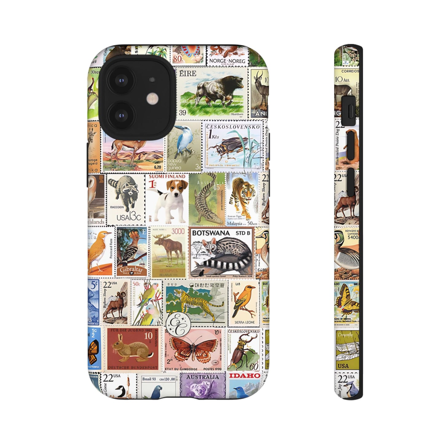 Wildlife Stamp Collage Tough Phone Case