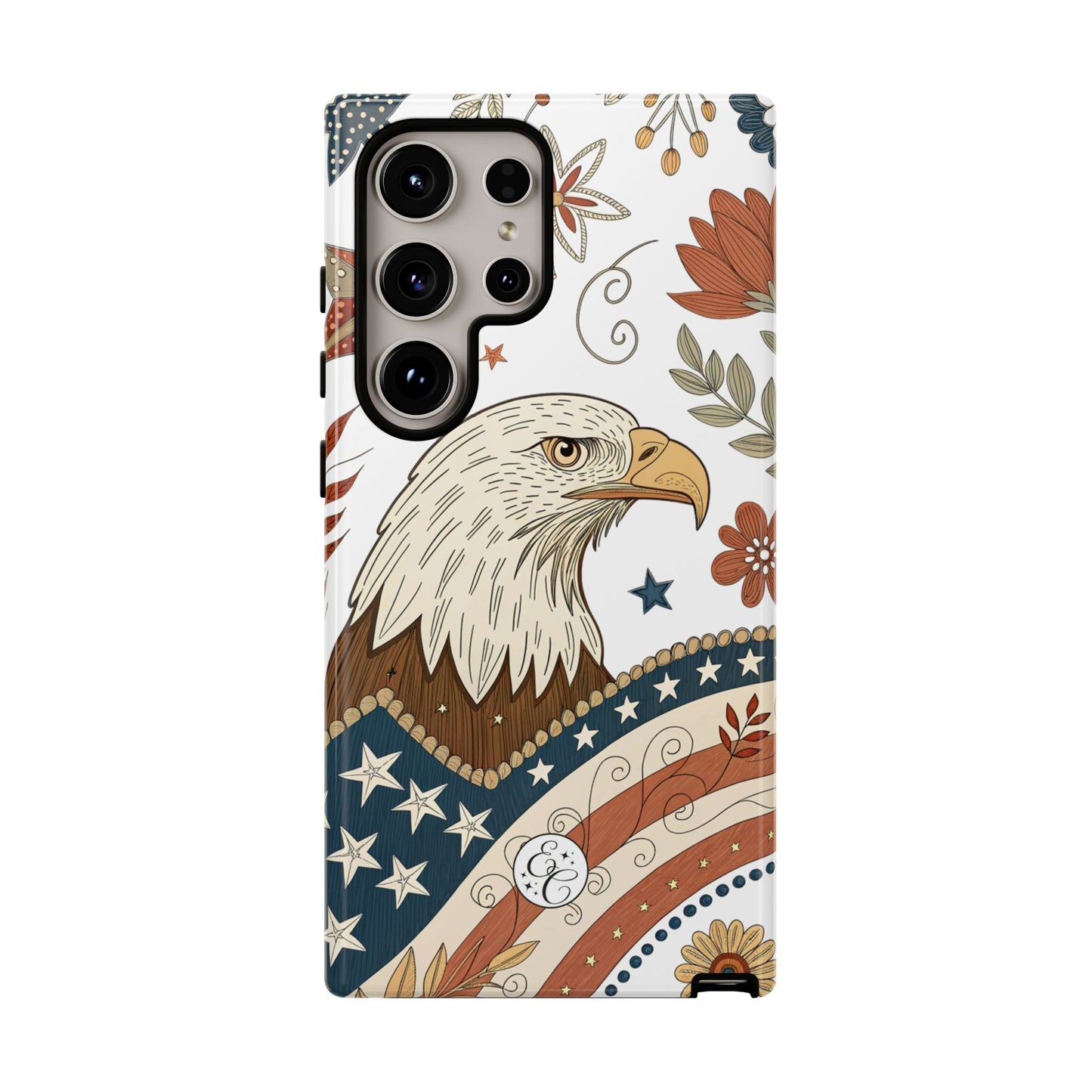 Boho Patriotic Eagle Tough Phone Case