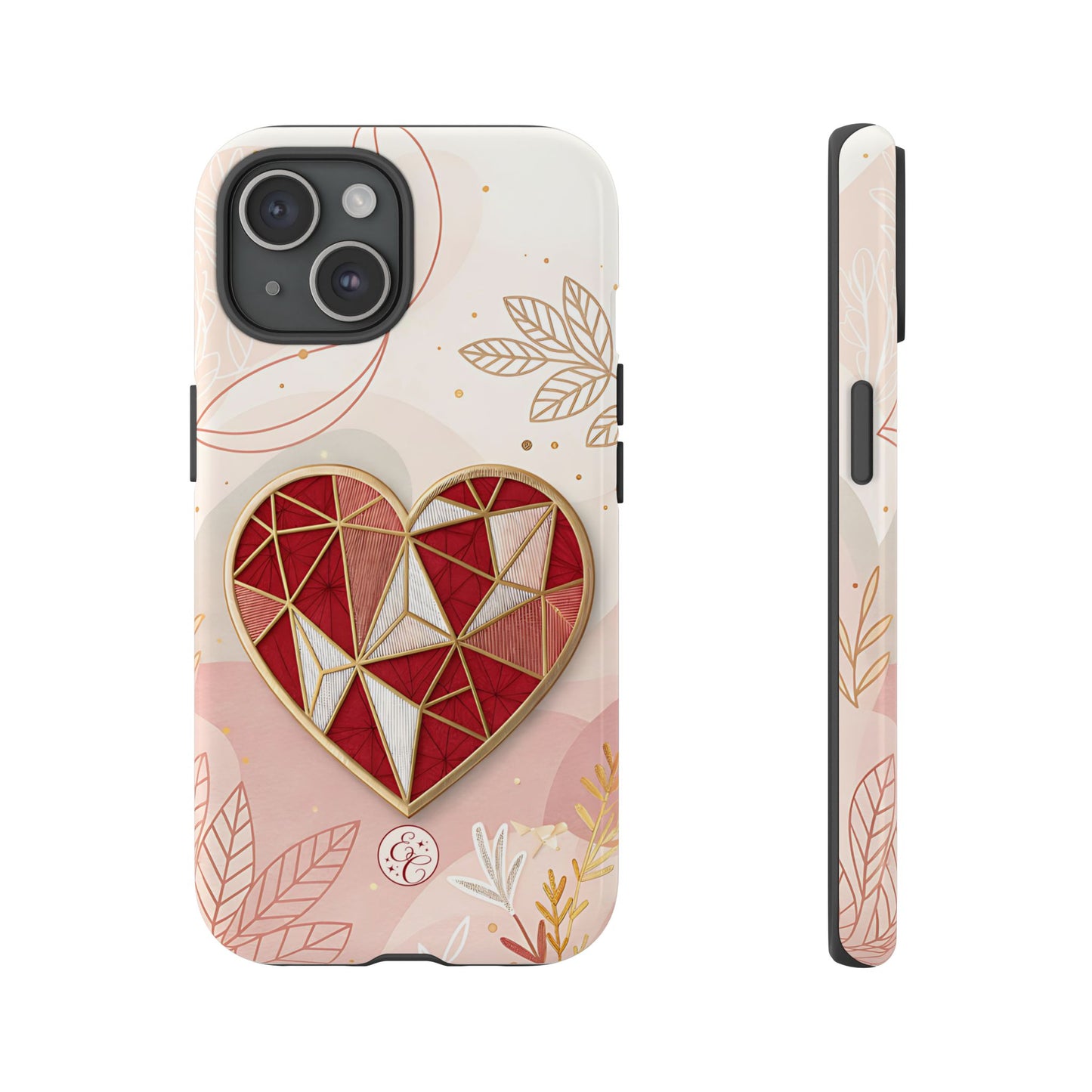 Geometric Heart Tough Phone Case