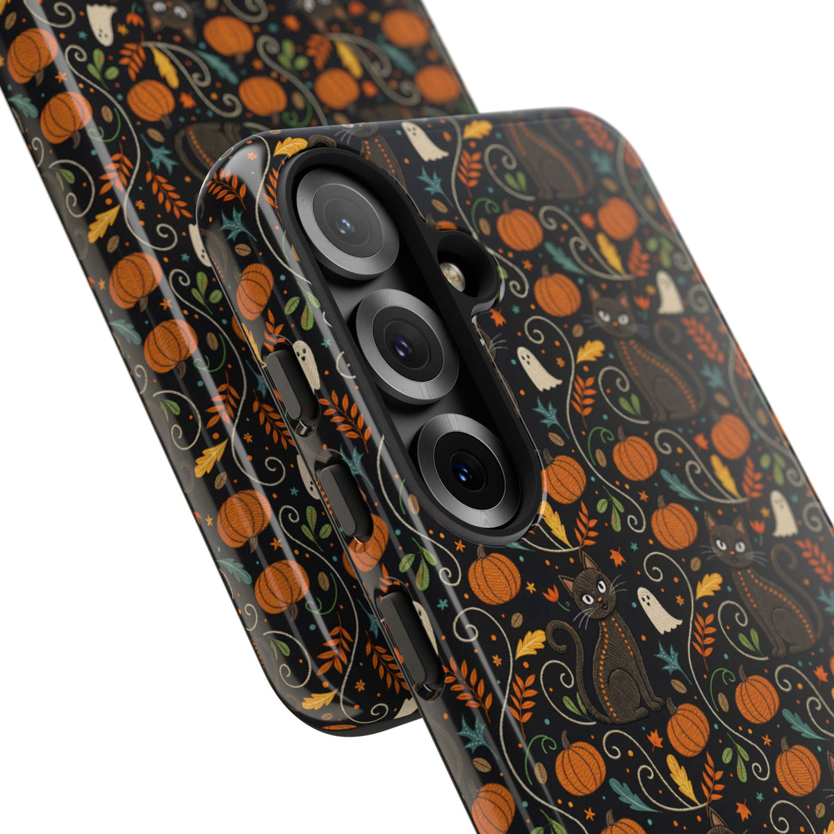 Boho Black Cat Halloween Phone Case