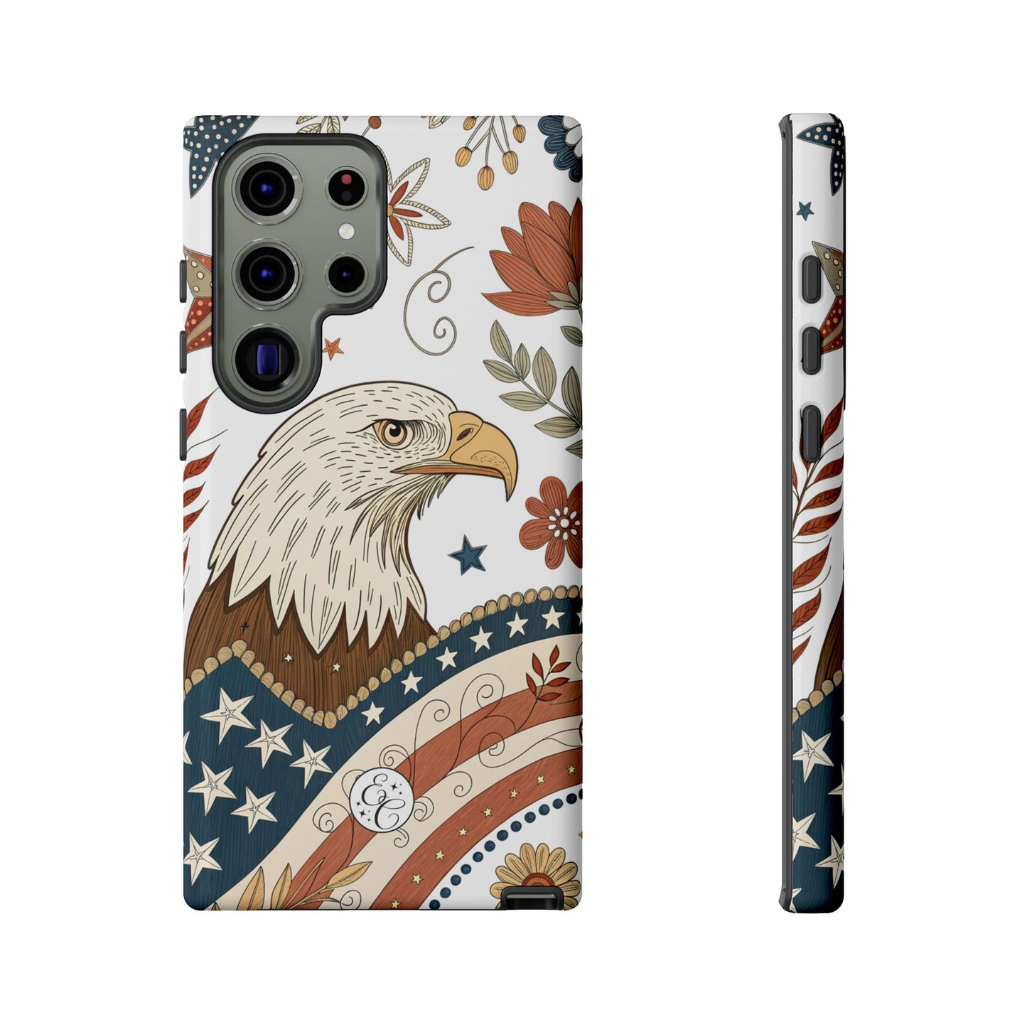 Boho Patriotic Eagle Tough Phone Case