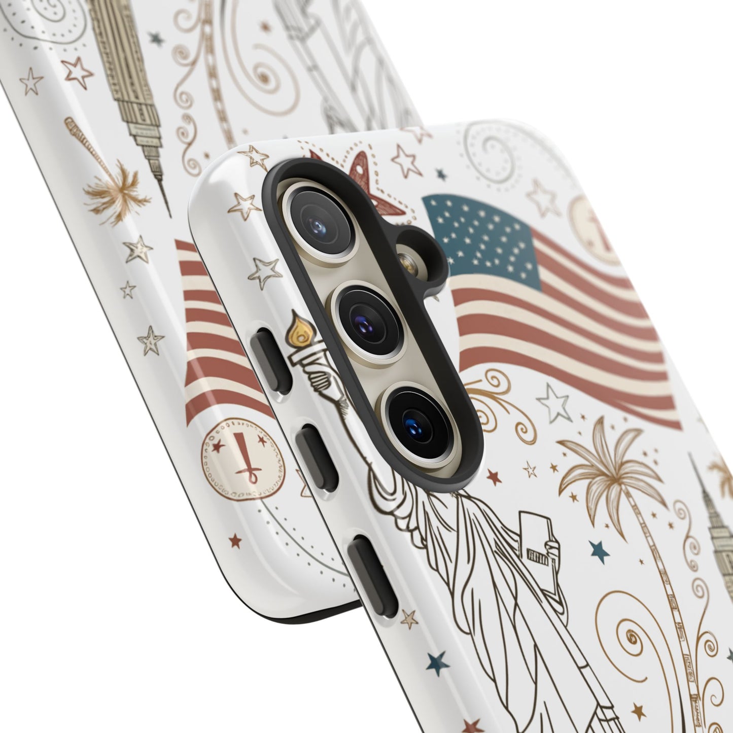 USA Landmarks Boho Doodle Tough Phone Case